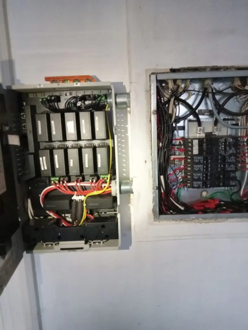 Electrical panel upgrade completed for Security Camera Wiring in Marshall